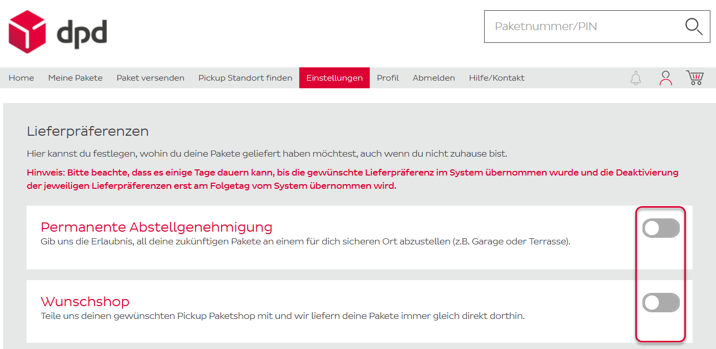 Einstellungen